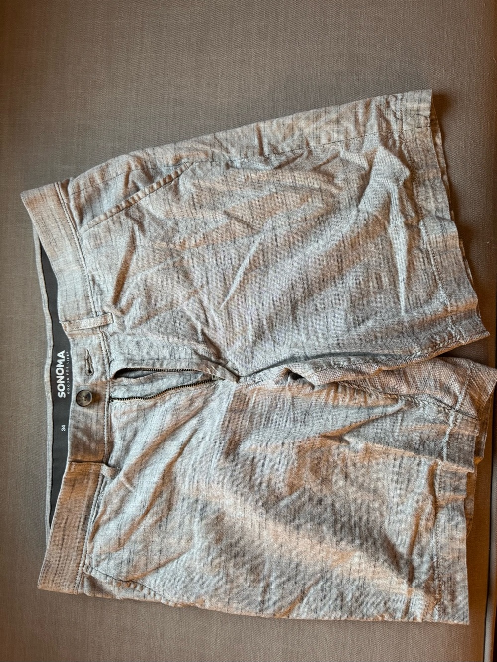 Sonoma Men's Light Gray Textured Shorts